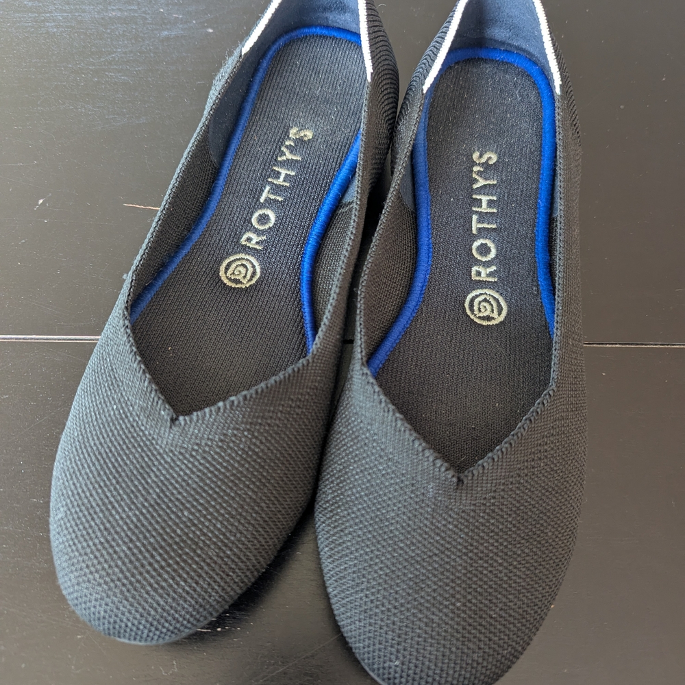 Rothy's Black Women's Flat Ballet Shoes Sz 9